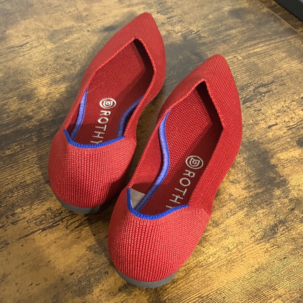 Rothy's Red and Blue Women's Flats